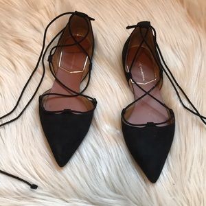 Zara lace up flat